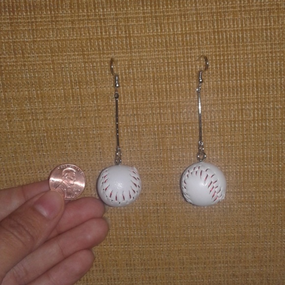SALE! Baseball earrings - Picture 2 of 5
